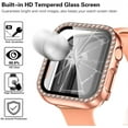 thumbnail image 3 of LEIXIUER Compatible with Apple Watch Case 44mm Series 6/5/4 SE Bling Rhinestone Compatible with Apple Watch Protective Case Bumper Frame Screen Protector Case Cover for iWatch Series 44mm, 3 of 6