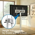 thumbnail image 4 of FITUEYES Rolling TV Stand with Stepless Lift for 32-75 Inch TVs, Height Adjustable and Swivel and Tilt, Hold up to 88 lbs,White, 4 of 8