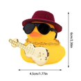 thumbnail image 3 of Pato de goma para salpicadero de coche, decoración con chirriante, patito amarillo con sombrero, adornos, accesorios para automóviles, 3 of 5