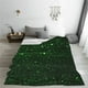 thumbnail image 5 of Balery Green Sparkling Manta de Felpa Suave y Acogedora – Cobija de Franela Aterciopelada para Cama, Lavable y Cálida para Sofá, Mascotas, Transpirable-60"x50", 5 of 7