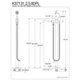 thumbnail image 5 of Kingston Brass Freestanding Tub Faucet, Brushed Nickel, Freestanding KS7138DPL, 5 of 6