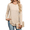 Khaki, variant on Women's Blouses Long Sleeve Round Neck Side Split Curved Hem Basic Loose Casual Tunic Trendy Tops
