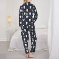 thumbnail image 6 of Goofa Llamas 1 Printed Women’s 2 Piece Pajama Set Super,Pajamas Women's Long Sleeve Sleepwear Soft Button Down Loungewear Pjs Lounge Set Nightwear-Large, 6 of 9