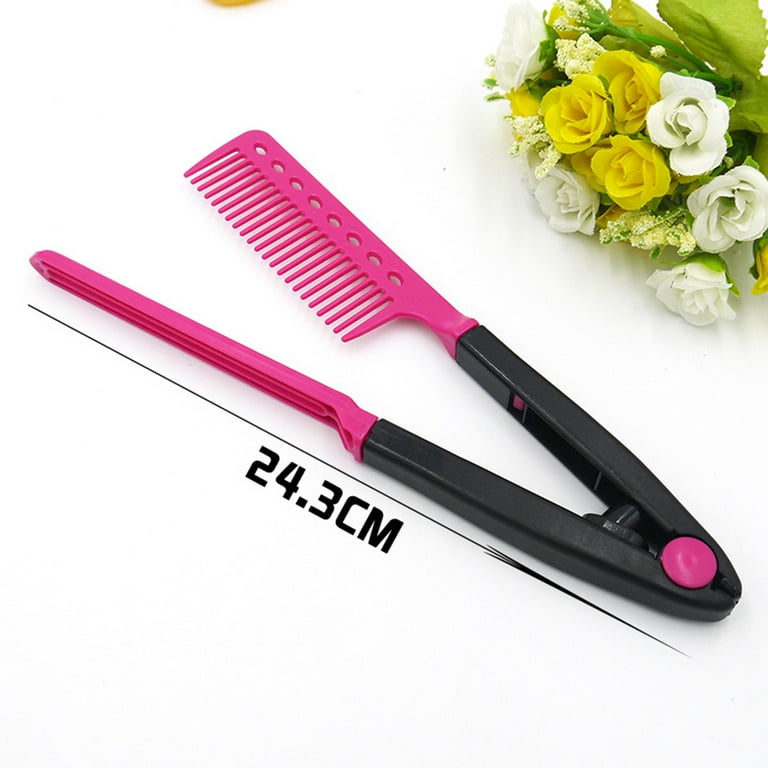 Folding v 2025 comb hair straightener