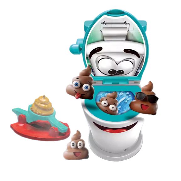 Juego de lanzamiento de caca, juego de inodoro para niños, juguetes de broma, juguete de simulación de expulsión de inodoro para regalo de cumpleaños,