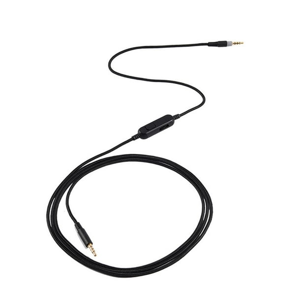 Reemplazo del cable de sonido AUX de 3,5 de con silenciador en línea Extraíble para Wire Control Durable Premium