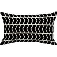 thumbnail image 4 of Set of 4 Modern Geometry Decorative Lumbar Pillow Case Black White Super Soft Rectangular Throw Pillow Cover 12x20 Inches Home Bedroom Decor Pillowcases Cushion Cover, 4 of 6