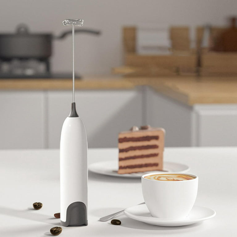 White Multifunctional Mixer For Coffee, Milk And Eggs