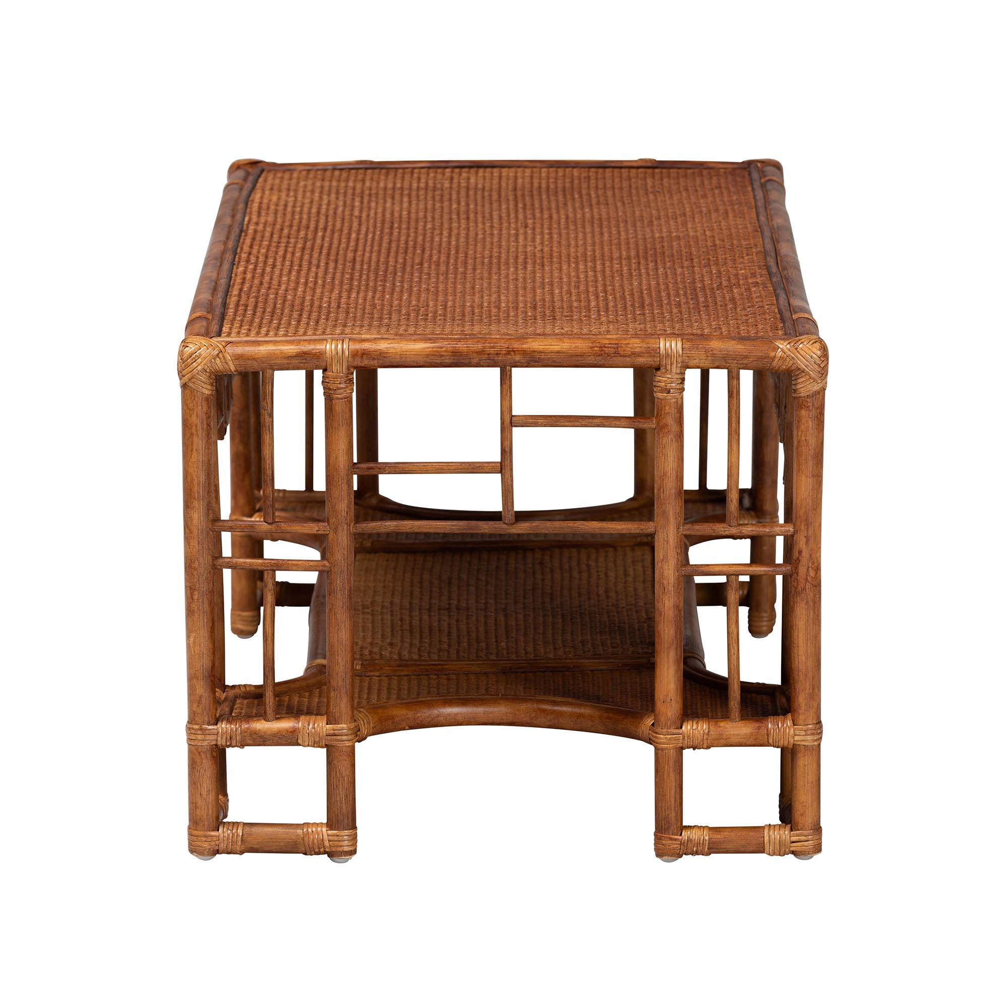 bali & pari Tahlia Boho Coffee Table, Marbled Tortoise Brown