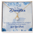thumbnail image 2 of To My Daughter You Are My Miracle From Dad Alluring Ribbon Necklace Message Card, 2 of 7