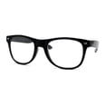thumbnail image 3 of Classic Hipster Plastic Horn Rim Blue Light Filtering Computer Glasses Black, 3 of 4