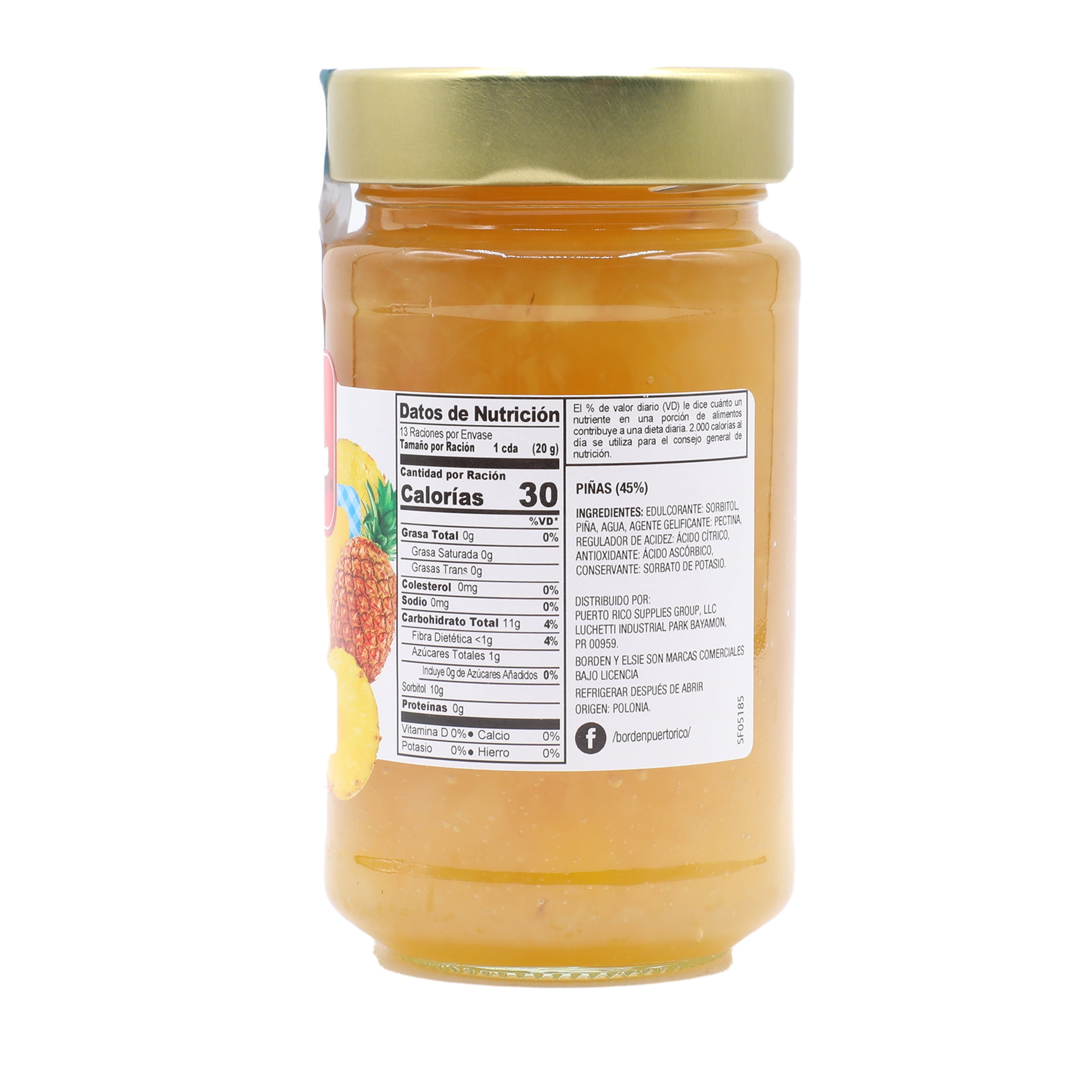 Borden Pineapple Preserves, No Sugar Added 9.1 oz
