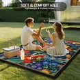 thumbnail image 4 of Spring Wildflowers Outdoor Rug for Patio/Deck/Porch, Non-Slip Large Area Rug 5 x 8 Ft, Modern Abstract Art Daisy Floral Leaves Indoor Outdoor Rugs Washable Area Rugs, Camping Rug Carpet Runner, 4 of 8
