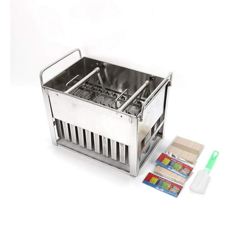 

30PCS Stainless Steel Ice Cream Pop Molds Frozen Popsicle Maker Lolly Mould Ice Cream Stick Holder + Cleaning Brush