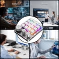 thumbnail image 4 of 16-Key Customizable Programming Keypad, 3 Knobs Macro Mechanical Keyboard, Bluetooth/Wireless/Wired Gaming Pad, White, 4 of 9