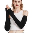 thumbnail image 1 of ORUYROP Gants Longs Sans Doigts en Mélange de Laine Réchauffe-Bras d'Hiver, 1 of 5