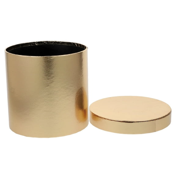 unbranded Bouquet Box Cylinder Flower Box 14.00X14.00X13.00CM Golden