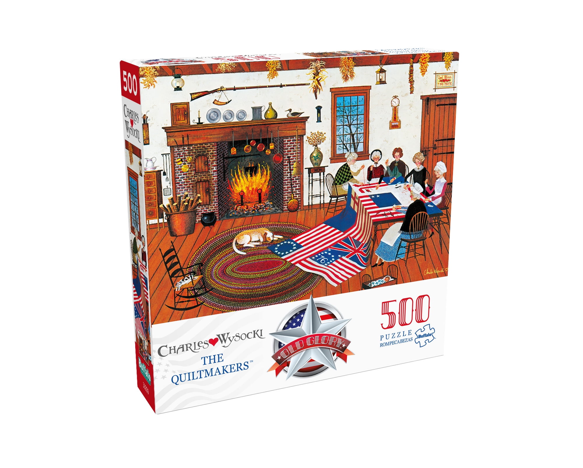 Buffalo Games - Old Glory - The Quiltmakers - 500 Piece Jigsaw ...