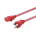 thumbnail image 2 of Monoprice Power Cable / Cord - 2 Feet - Red | 18AWG 3 Conductor PC Power Connector Socket 10A (NEMA 5-15P to IEC 60320 C13), 2 of 6