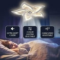 thumbnail image 2 of 27inch Catfun Ceiling Fan with Lights and Remote Control, 6 Petals Modern Bladeless Flush Mount, Low Profile 3 Switchable LED Light and Ultra Quiet 6 Gear Wind Speed, Ceiling Fan with Smart Timer, 2 of 6