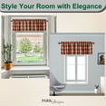 thumbnail image 5 of Park Designs Buffalo Check Valance 14''L x 72''W - Garnet & Tan, 5 of 5