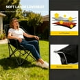 thumbnail image 3 of Oversized Padded Camping Chair Heavy Duty Quad Fold Arm Chair Portable for Outdoor - Support 450LBS, Black, 3 of 6