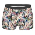thumbnail image 4 of Goofa Rose Flowers Printed Men's Boxer Briefs Underwear, Moisture-Wicking Underwear, Trunk,Soft and Breathable Cotton Underwear-X-Large, 4 of 9