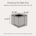 thumbnail image 2 of Covermates Square Fire Pit Cover - 42"W x 42"D x 35600D Polyester, Rip-Resistant, 2 of 7