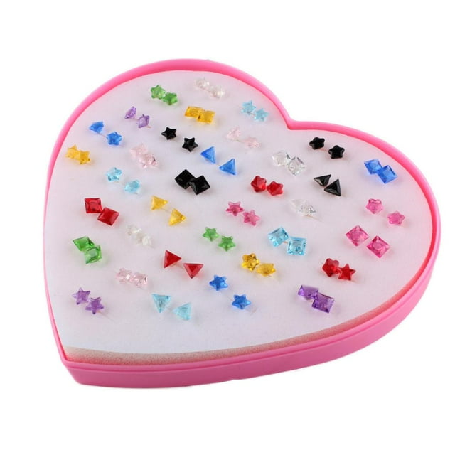36 Pares de Pendientes Geométricos de Cristal para Mujer, Conjuntos de Pendientes Mezclados, Joyería Fernando Pendiente del perno fija la joyería