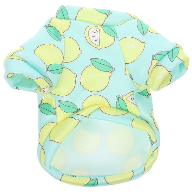 KAKOWELY Ropa para perros con estampado de limones, cómoda para perros pequeños y gatos (XS)