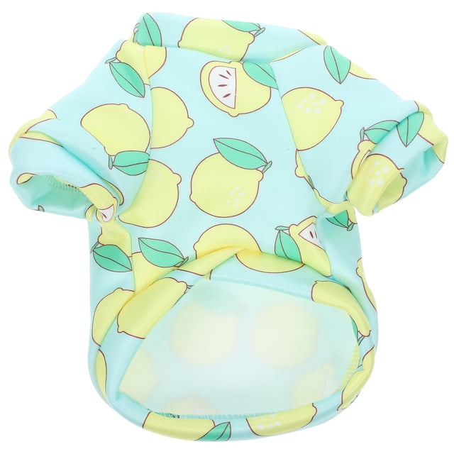 KAKOWELY Ropa para perros con estampado de limones, cómoda para perros pequeños y gatos (XS)