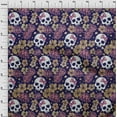 thumbnail image 4 of oneOone Viscose Jersey Medium Blue Fabric Skull Diy Clothing Quilting Fabric Print Fabric By Yard 60 Inch Wide-aB, 4 of 5