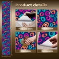 thumbnail image 3 of Retro Peel and Stick Wallpaper Stylized Leopard Print orange Space Bold Color Wall Mural 17.7in x 9.8ft Self Adhesive Removable Wall Paper Renter Friendly Wallpaper for Bedroom Dressing Room Salon, 3 of 8