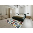thumbnail image 4 of Ahgly Company Indoor Square Patterned Gray Novelty Area Rugs, 3' Square, 4 of 6