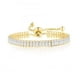 thumbnail image 1 of Pulseras para mujer, regalos para mujer, pulsera multicolor de 2 x 4 mm con circonitas redondas y diamantes, pulsera de cristal ajustable (rectángulo de platino), pulsera iónica., 1 of 2