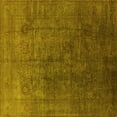 thumbnail image 1 of Ahgly Company Indoor Square Oriental Yellow Industrial Area Rugs, 4' Square, 1 of 4