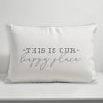 thumbnail image 4 of Creative Products This Is Our Happy Place White and Grey 14x20 Indoor / Outdoor Pillow, 4 of 8