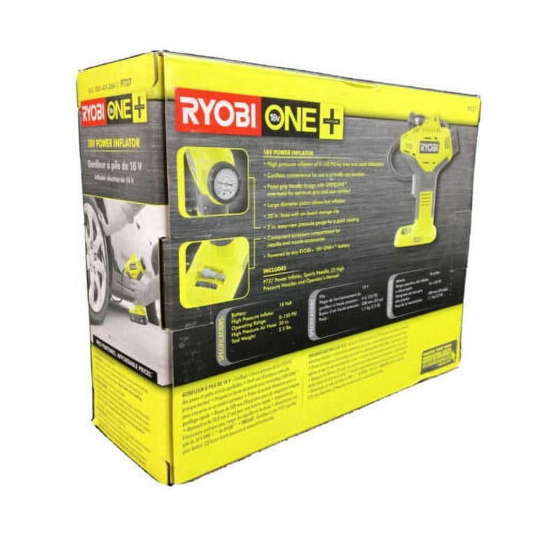 Ryobi 18-Volt ONE+ Cordless High Volume Power Inflator Blower 6.00 x 4.25 x  7.50 in (Tool-Only) 