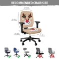 thumbnail image 7 of CHAQLIN Removable Office Chair Covers for Armchair, 2 Pcs Rotating Chair Protectors Polyester Fabric Computer Chair Protective Cover Reindeer Face Pattern, 7 of 7