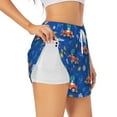 thumbnail image 3 of Lsque Dinosaur Driving Printed Women's Running Shorts with Liner Pockets,Elastic Quick Dry Workout Athletic Gym Yoga Shorts,Womens High Waist Shorts-Large, 3 of 9