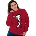thumbnail image 3 of Retro Betty Boop Cartoon Love Kisses Women Plus Size Sweatshirt Brisco Brands 2X, 3 of 5