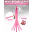 thumbnail image 5 of BLUEWING Big Game Swimming Jig with Jig Head, High Carbon Steel Swing Hook and Replacement Tail Big Game Fishing Lures for Saltwater Fishing 2oz-6in Pink, 5 of 7