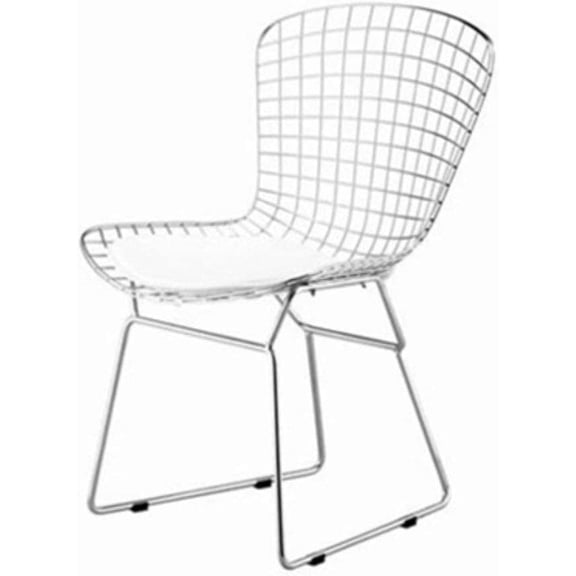 Nicer Interior Set of 1 Replica Harry Bertoia Side Chair White