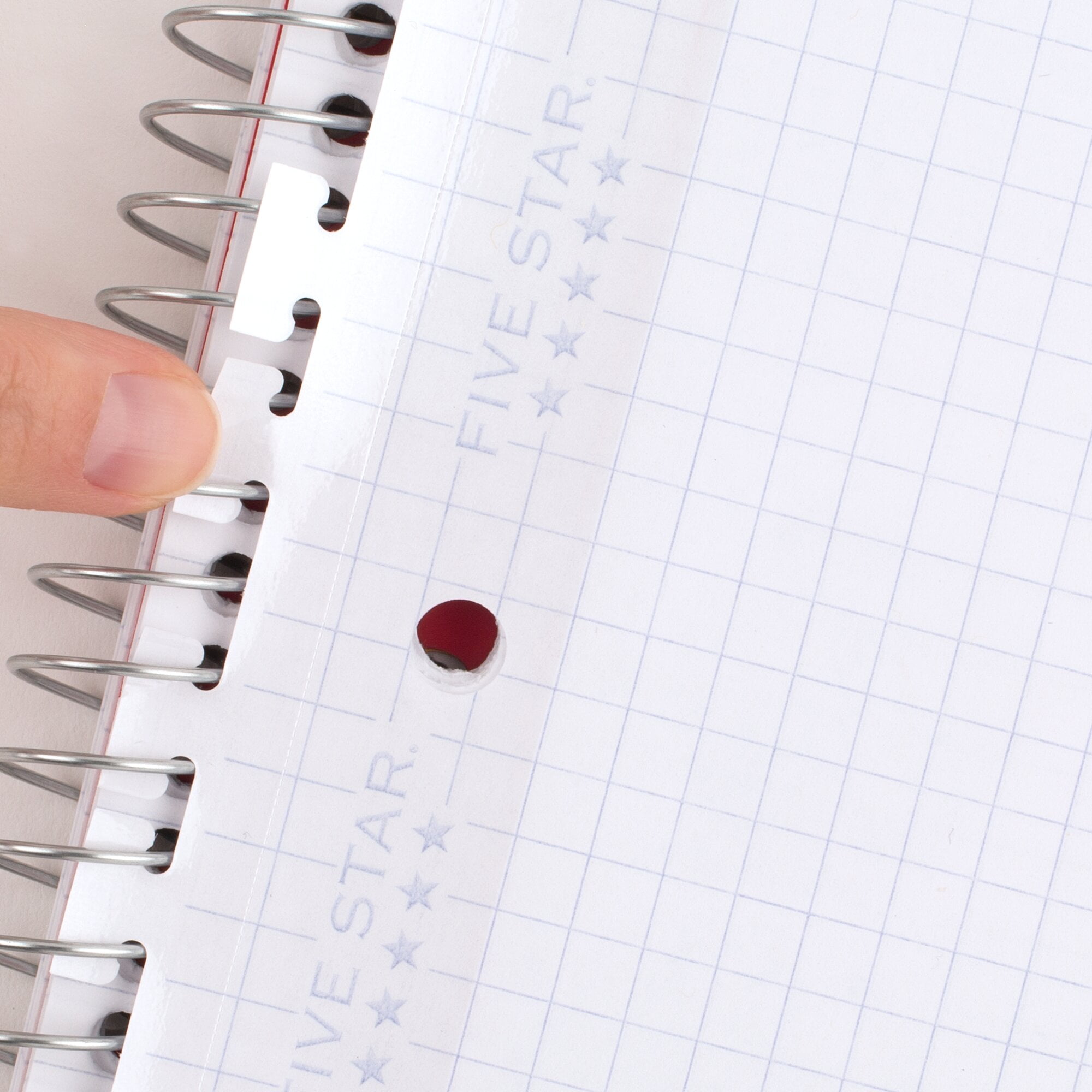 Five Star Reinforced Insertable Notebook Paper, Graph Ruled, 8.5" x 11", 75 Sheets