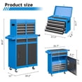 thumbnail image 5 of NETAJE Metal Tool Chest,2 in 1 Steel Rolling Tool Box & Cabinet On Wheels for Garage,Detachable Top Tool Box and Lockable Wheels Metal Tool Cart for Garage,5-Drawer, 5 of 7