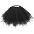 thumbnail image 2 of Black and Friday Clothing Sales Idoravan Tulle Tutu Skirts for Women Women Retro Slip Bubble Yarn Skirt Dance Half Skirt Black, 2 of 2
