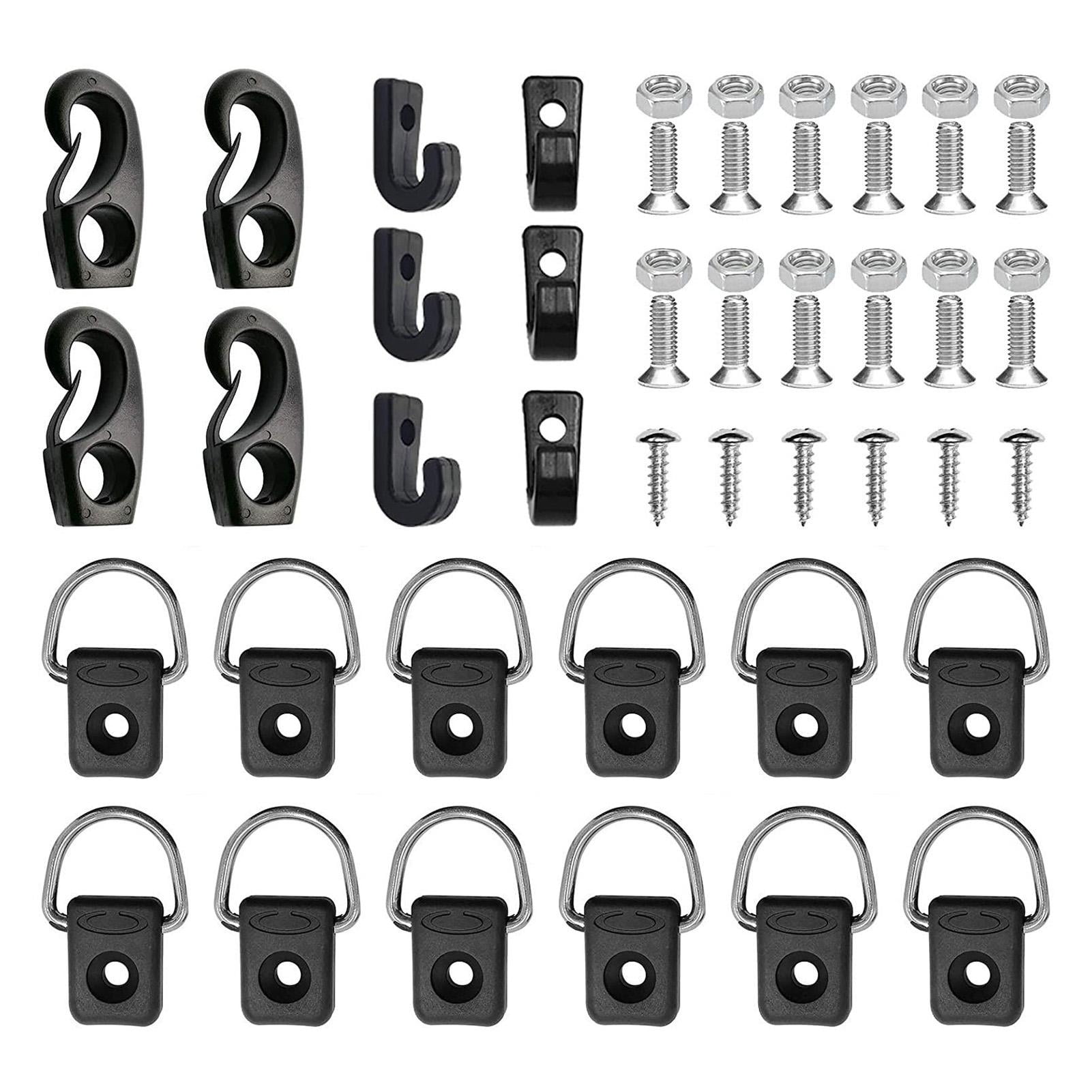 Kayak D Ring with Screw Kayak Deck Loops Kit with Screws JHooks Bungee