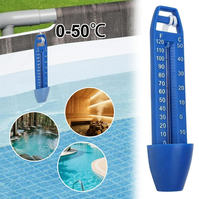 BKRE 5ml Swimming Pool Temperature Gauge Floating Scale Water Temperature Gauge With Portable 0 50 ℃ Temperature Gauge With Hanging Rope Suitable For Swimming Pool Spa