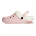 thumbnail image 4 of FOAMWALK Women's Comfortable Furry Solid and Bubble Heel Platform Clogs with Faux Fur Lining - Fur Lined Clogs for Women, Blush, 6, 4 of 8