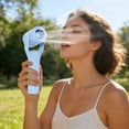 thumbnail image 2 of Handheld Portable Fan Microphone Shape High Speed Usb Rechargeable Fan in Blue, 2 of 8